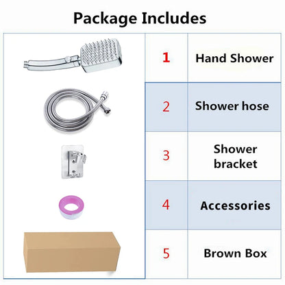 Spa Massage Hand Shower Set Water Saving Handheld Spray Showerheads