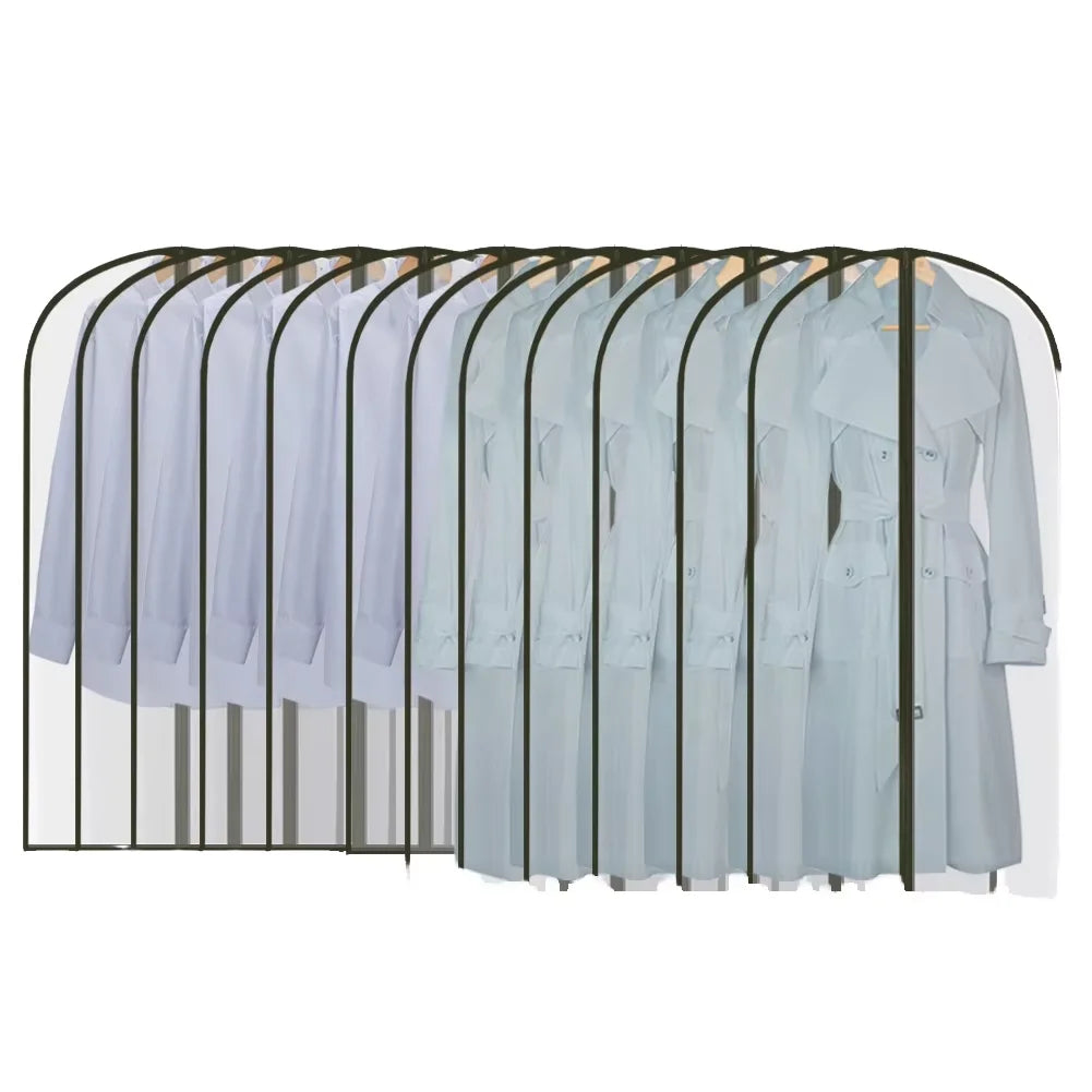 High Quality Custom Printed Clear Transparent PEVA PVC Wedding Dress Garment Bags Large Capacity Clear Plastic Cover Bags