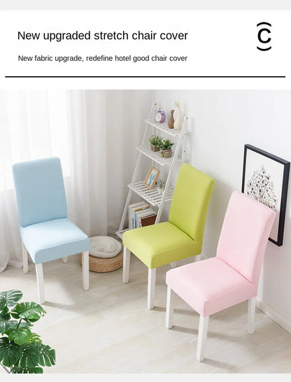Simple Modern Household Dining Chair Slipcover Half-Pack Stretch Polyester Cover Wear-Resistant and Dustproof