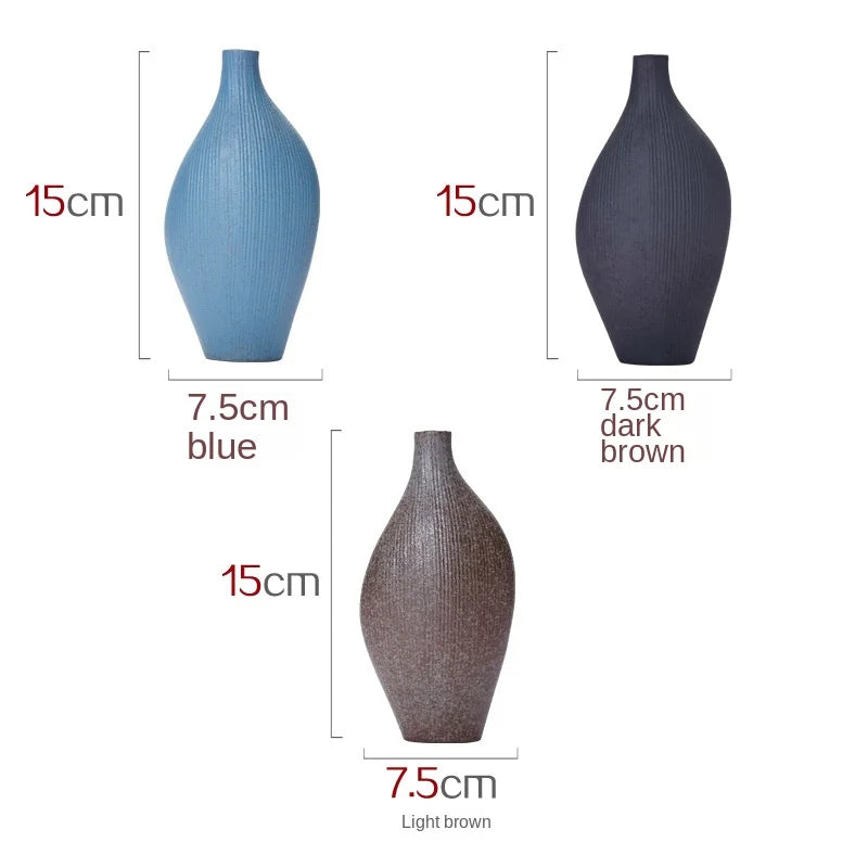 Stoneware Vase Japanese Retro Mini Floret Creative Porcelain Bottle Tea Ceremony Crafts Hydroponic Flower Pot