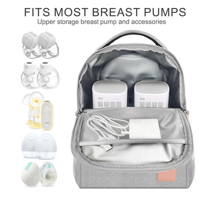 Fit Most Breast Pumps Mother Baby Care Bag Portable Waterproof Multifunctional Backpack With 2 Cooler Mother Backpack Diaper Bag
