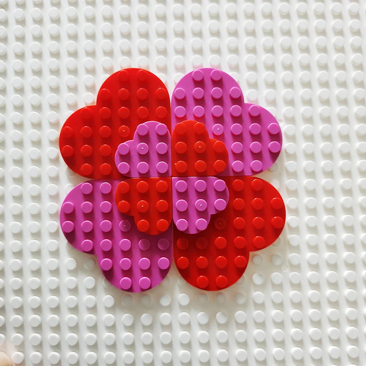 39613 Plate, Round 3 X 3 Heart/Plate, Round 6 X 6 Heart MOC Masterpieces Compatible Building Accessories Building Freedom 46342