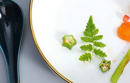 Home Premium Good Rim Ceramic Plates Sets Dinnerware Plate Dish