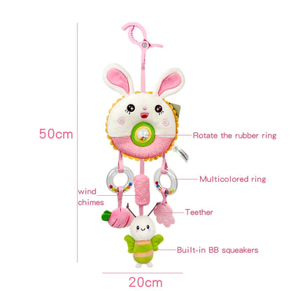 Baby Rotating Bead Wind Chime Cartoon Animal Bell Lathe with EN71, CPC, GG6675 Certification M044