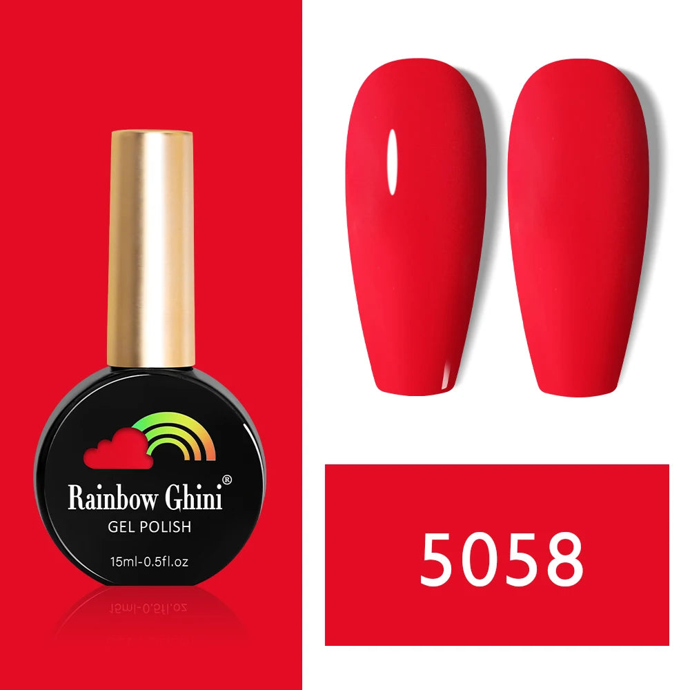 Rainbow Ghini 15ml HEMA TPO FREE Christmas Dark Red Wine Color Series Gel Nail Polish UV Nail Enamels Varnish Nail Supplies