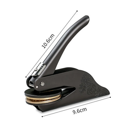 Official Seal Embosser Custom Embosser Stamp Handheld Corporate Seal Wedding Standard Simple Embossing Stamps