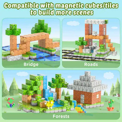 Magnetic Block Puzzles Creative DIY Educational Assembly Building Blocks Bagnetic Attraction 2.5cm Large Particle Kids Toys