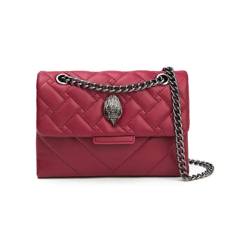 Foreign Trade Cross-Border E-Commerce Women's Chain Crossbody Shoulder Bag Flap Closure PU European Retro Style Small Handbag