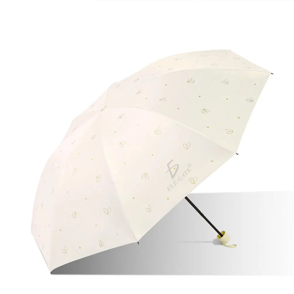 Elegate Folding Umbrella 97cm Nylon Manual Open Anti UV Minimalist Design For Travel Sunny And Rainy Use