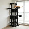 [Low stock] Large Black Eco-Friendly Durable 5-Level Cat Tree Condo Hammock Scratching Post Free Shipping for Indoor Use Kittens Adult Cats