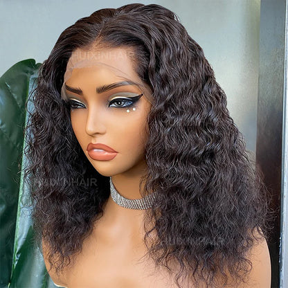 Brazilian Human Hair Wig  Cheap Price 100% Natural Human Hair Deep Body Wave 360 Brown Lace Frontal Wig on Sale