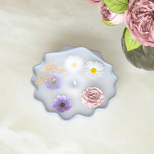 1pc Shell Tray Resin Silicone Mold Heat Resistant Non-Toxic Lace Shell Shaped for DIY Storage Trays/Candle Cups/Flower Pots