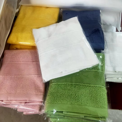 Customized Plain Color Luxury Hotel Face Hand Bath Towel Beach Towel Set Bathroom