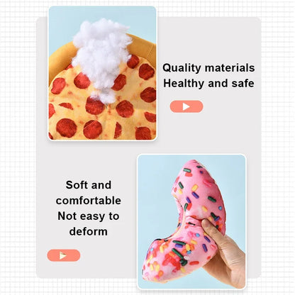 US LOCAL STOCK Hiphoppet  Squeaky Dog Plush Toy Dogs Chew Toys for Interactive Play Fun Crinkly Soft Interactive Plush Toys