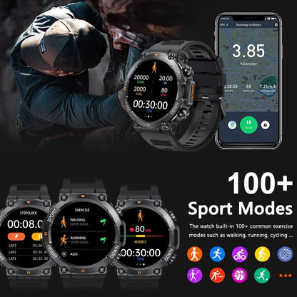 SENBONO Men Smart Watch Round Big Screen Wireless Dial Answer Call Fitness Tracker Outdoor Sports Smartwatch for IPhone Android