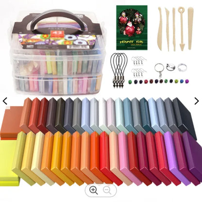50 Colors Best Selling Set OEM Fun Colorful Polymer Clay Oven Bake