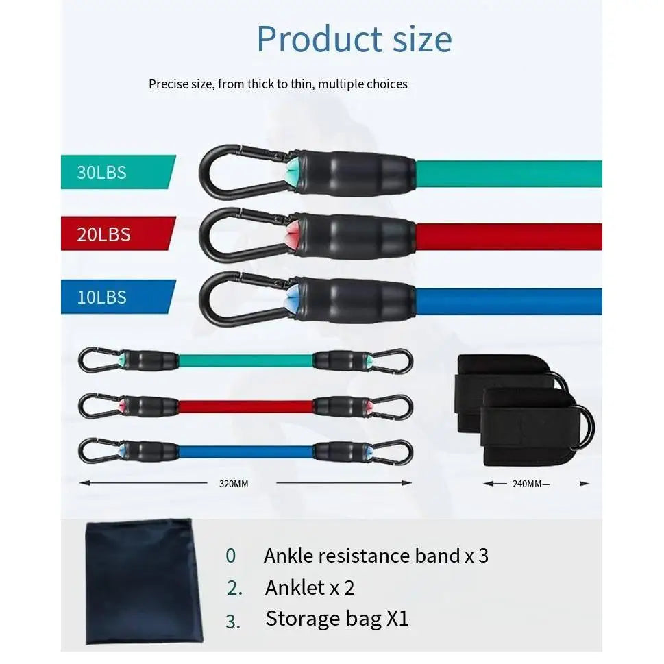 Ankle Resistance Bands Cuffs for Glutes & Butt Workouts-Fitness Exercise Equipment