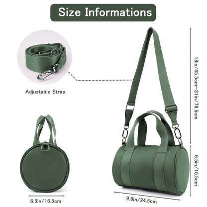 USA Warehouse Small Gym Bag  for Women Mini Duffel Bag for Travel  Workout Crossbody Bags Elastic Fabric Barrel Purse