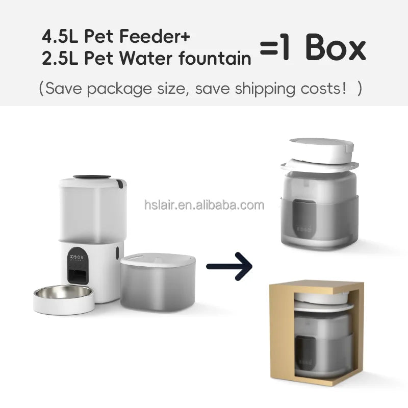 Factory 2 in 1 Video Wifi App Control Smart Pet Feeder and Water Dispenser Automatic Camera Pet Food Bowl Feeder for Dog Cat