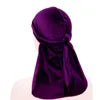 Elastic Satin Durag, Long Tail Pirate Cap for Men & Women, Silky Smooth Hair Wrap & Wave Builder