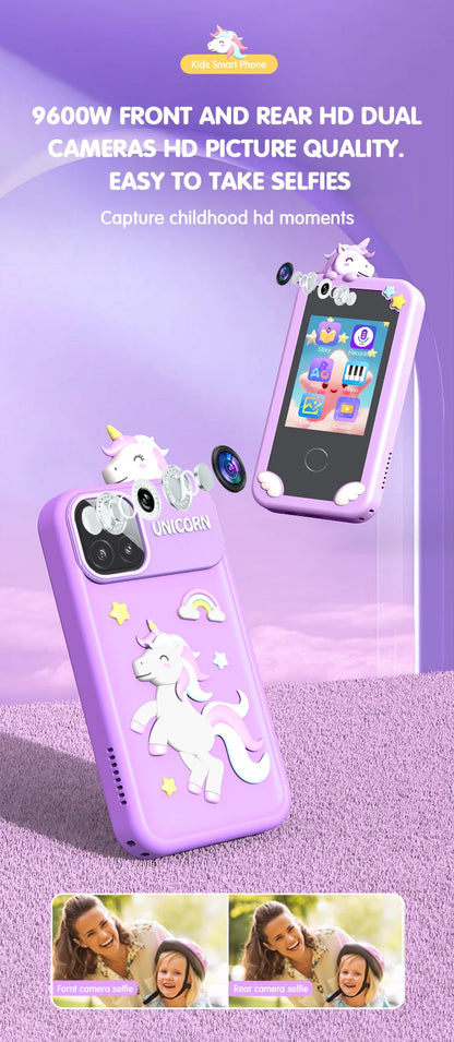 Kids 4G Smart Desktop Phone with 2.8 Inch Touch Screen Toy Camera Learning Toy for Beads for Kids for Phone case