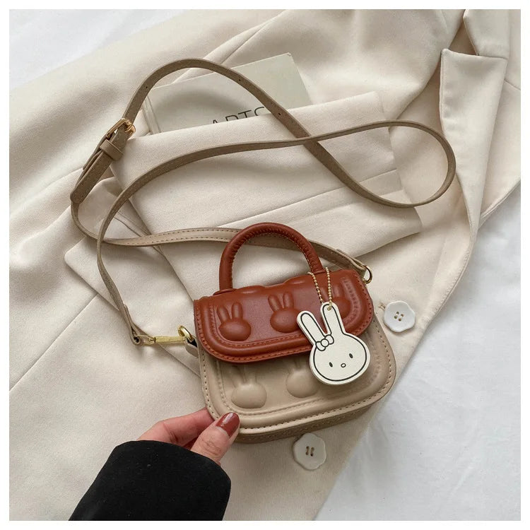 2025 Cute Fashion Cartoon PU Leather Mini Kid Purse Luxury Wallet Shoulder Bag for Girls Waterproof Portable
