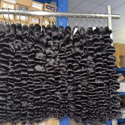 Unprocessed Natural Color Human Hair Weaves Raw Hair Bundle Extensions for Women Wholesale Vendor