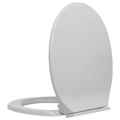 W2B VidaXL Modern Light Grey Oval Toilet Seat Cover Quick Release Soft-Close Electronic Bidets PP UF Material for Home Bathroom