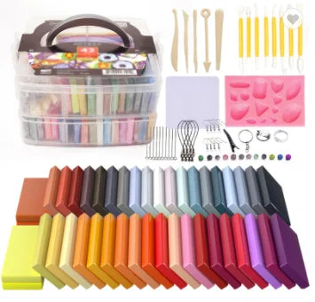 50 Colors Best Selling Set OEM Fun Colorful Polymer Clay Oven Bake