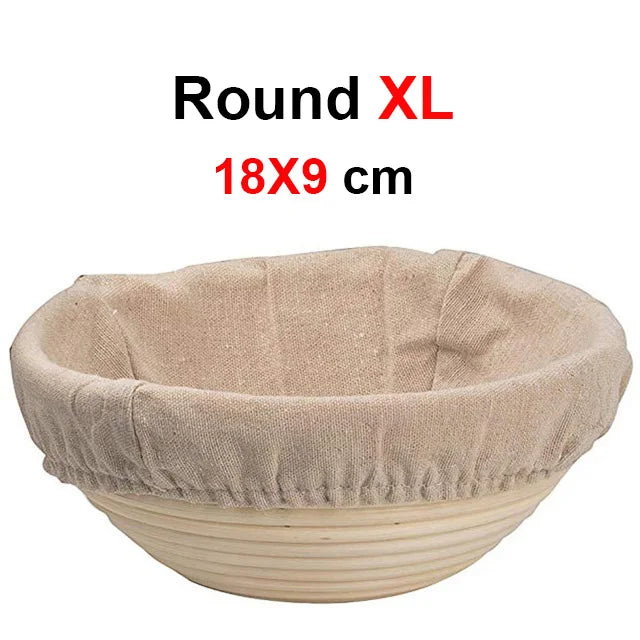 UPORS Rattan Bread Proofing Basket Natural Oval Rattan Wicker Dough Fermentation Sourdough Banneton Bread Basket for Baking