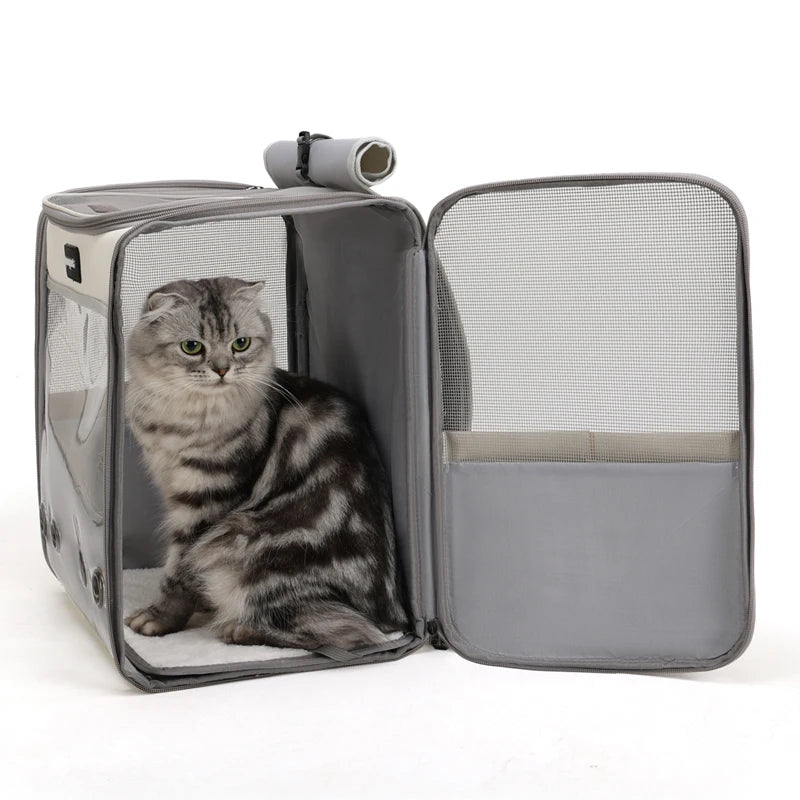 Innovative Traveler Backpack Pet Carrier for Cats and Dogs Collapsible Outdoor Breathable Pet Carrier Backpack