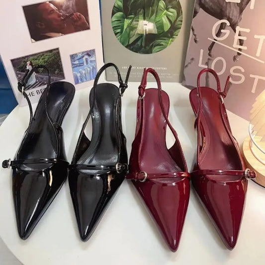 Red Sandalias De Tacon Summer Sandal Slipper Shoes Luxury Club Fashion Heels for Ladies