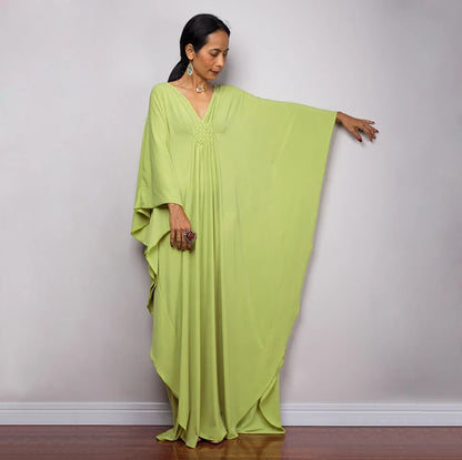 Trendy Design Knot Beach Maxi Dresses Solid V Neck Women Dress Clothing