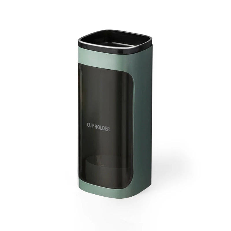 An der Wand montierte, automatisch herunterklappbare Einweg-Becherhalter für den Haushalt, stanzfreie Pappbecher, staubdichte Trinkbrunnengestelle