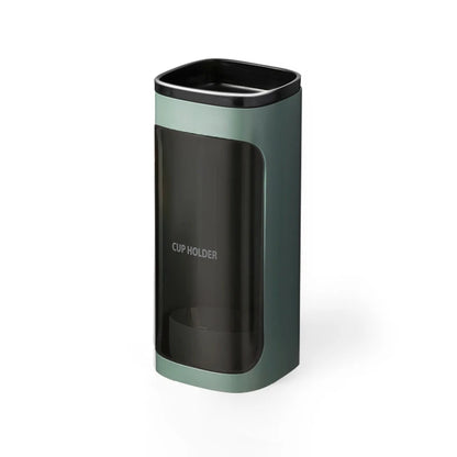 An der Wand montierte, automatisch herunterklappbare Einweg-Becherhalter für den Haushalt, stanzfreie Pappbecher, staubdichte Trinkbrunnengestelle