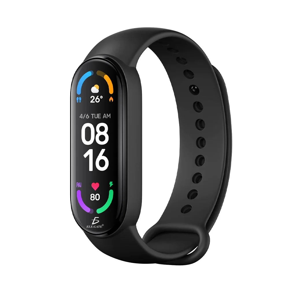 ELEGATE Smart Band WCH.M6 Heart Rate Monitor Fitness Tracker 1.5 LCD Display for Connectivity Water Resistant Lithium
