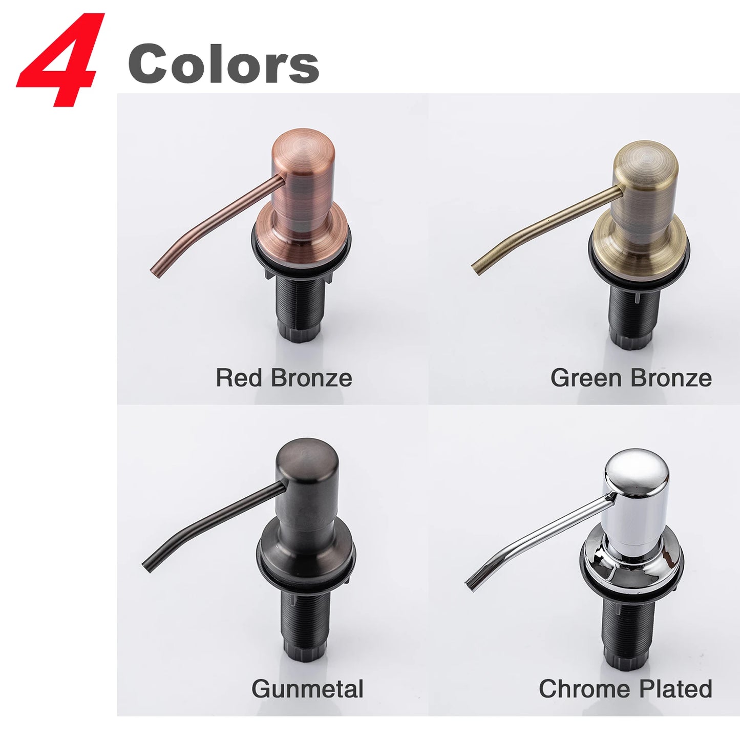 Kitchen Soap Dispensers 500ml Build in Dispenser Soap For Kitchen Bathroom Accessories Stainless Steel Pump Liquid PE Bottle