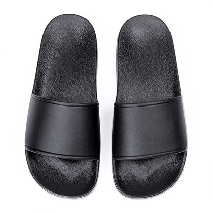 Custom Logo Anti-Slip Winter Spring Beach Slides with Open Toe Screen Printing PVC Embossed Mens' Slipper Footwear