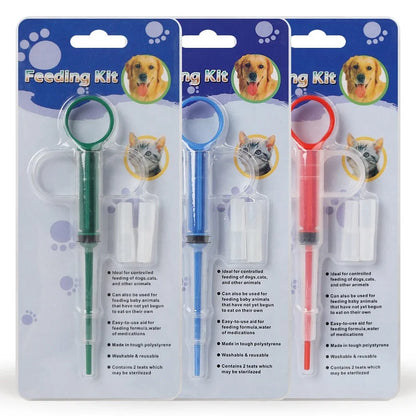 Eco-Friendly Pet Medicine Syringe Feeder Plastic Oral Liquid Dispenser for Dogs Cats Easy Use Adjustable Dose