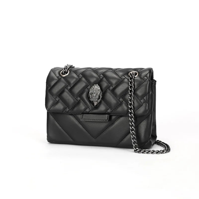 Foreign Trade Cross-Border E-Commerce Women's Chain Crossbody Shoulder Bag Flap Closure PU European Retro Style Small Handbag