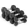 Hot Sales Gym Dumbbells Cast Iron for Gym Equipment Fixed Rubber Dumbbell Adjustable Barbell Hexagonal Rubber Coated Dumbbell