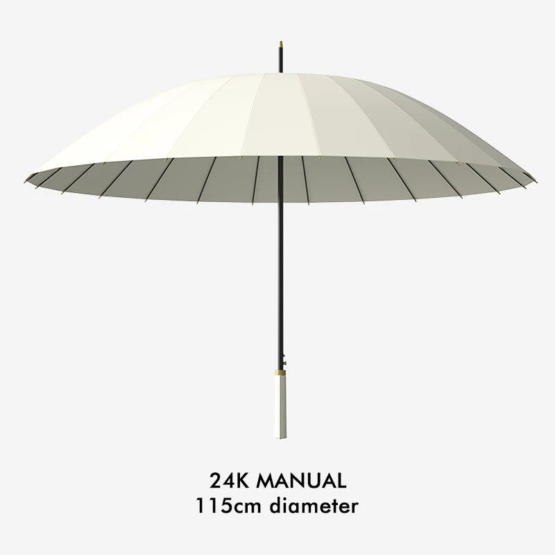 Modern Design Style 24 Bone Straight Automatic Manual UV Logo Umbrella Multi-Color Business Adults Suitable Portable