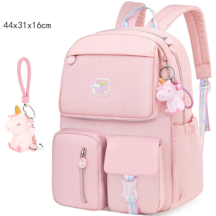 Cartoon Students Children Backpack Girls Schoolbag Lightweight 1-6 Grade School Bag Waterproof Kids Backpack Kawaii Backpack