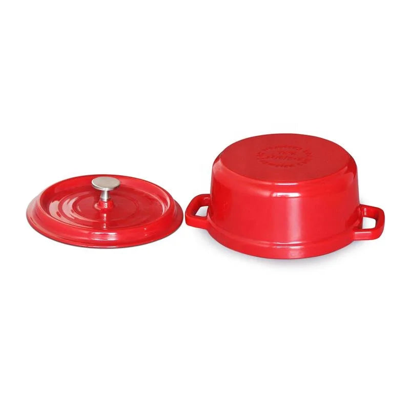 Enameled Cast Iron Dutch Oven 5QT Round Nonstick Pot with Lid, Stovetop & Oven Safe Cookware for Home Restaurant