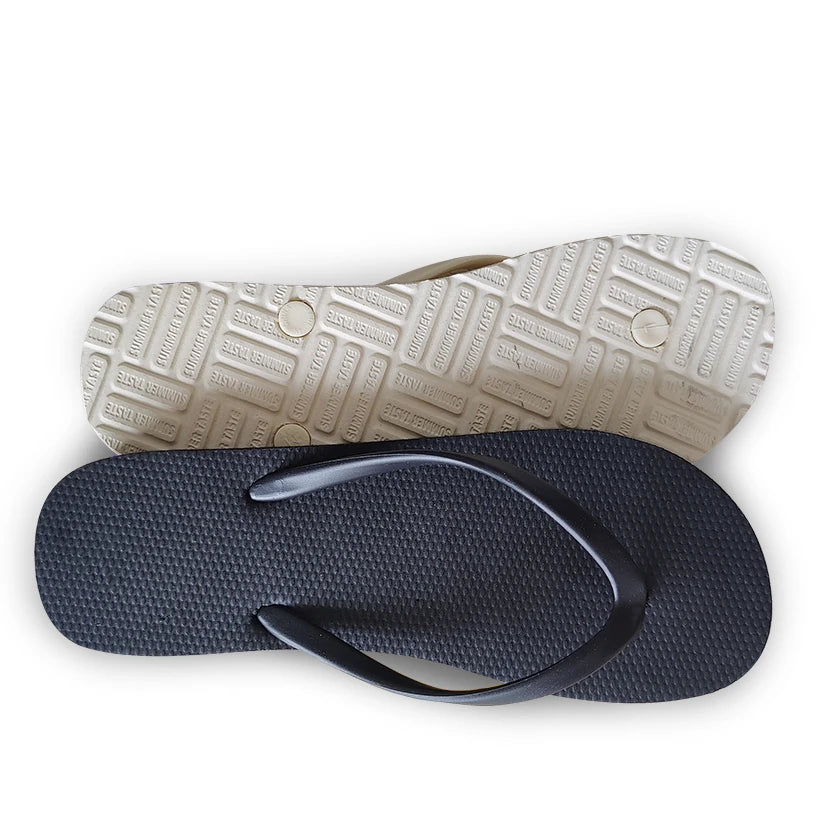 Ladies Mixed-Colour Non-Slip Waterproof Soft Rubber Flip-Flops Women's Beach Sandals for Spring Season
