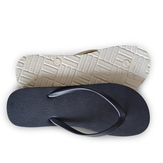 Ladies Mixed-Colour Non-Slip Waterproof Soft Rubber Flip-Flops Women's Beach Sandals for Spring Season