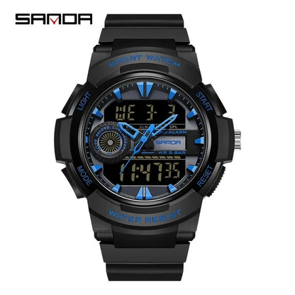 New Waterproof Digital Sports Watch SANDA 6082 High Quality Men's Sports Watch Multi-function Electronic Watch Relogio Masculino