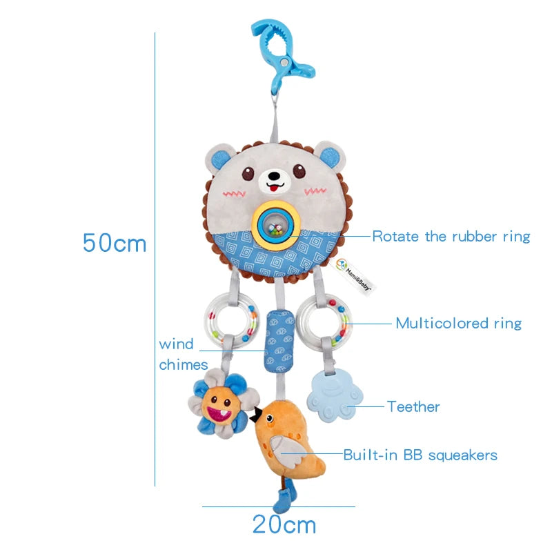 Baby Rotating Bead Wind Chime Cartoon Animal Bell Lathe with EN71, CPC, GG6675 Certification M044