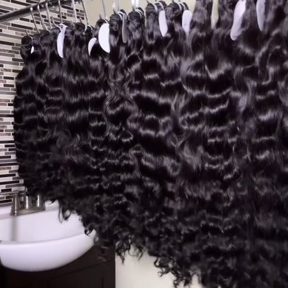 Bestseller: Rohhaarverlängerungen aus vietnamesischem Echthaar mit intakter Schuppenschicht, indische und burmesische Naturlocken