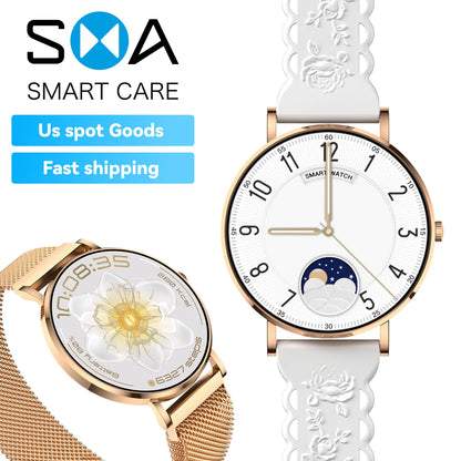 Fashion Women Smart Watch USA Stock AM28 Style 3ATM Waterproof Fitness Tracker Smartwatch